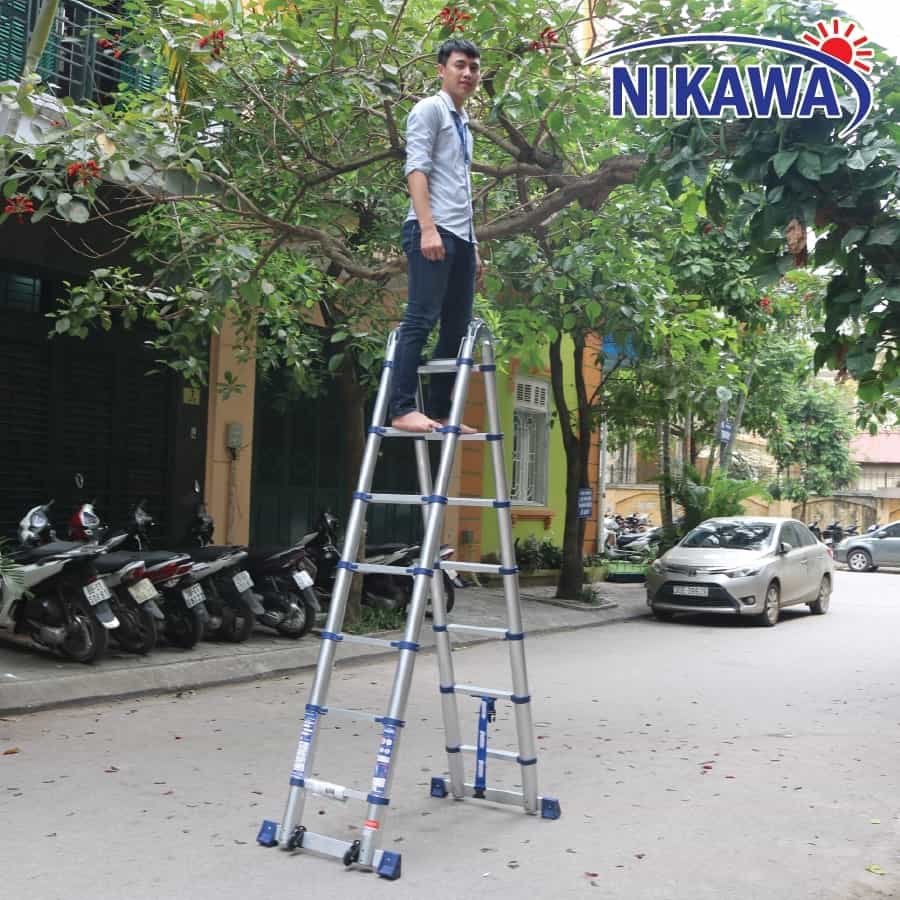 Thang nhôm rút đôi Nikawa NK-38AI PRI tải trọng lớn