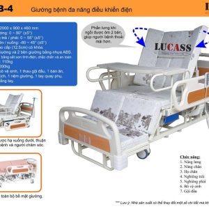 Giường bệnh nhân đa năng điện cơ Lucass GB-4