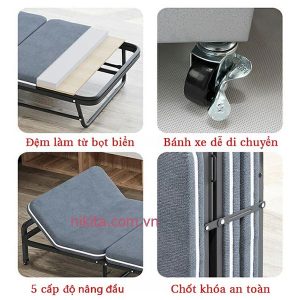 Giường gấp 3 khúc Nikita GB-N635