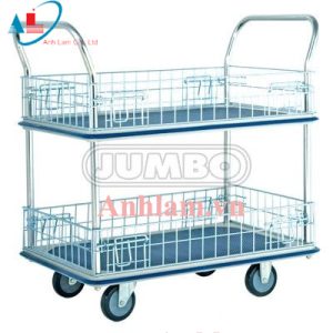 Xe đẩy hàng 2 tầng có lưới bảo vệ Jumbo Thái Lan HL-120M