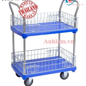 Xe đẩy hàng 2 tầng sàn nhựa có lưới bảo vệ SUMO Thái Lan NP-220M