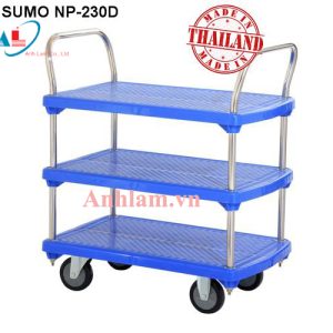 Xe đẩy hàng 3 tầng sàn nhựa SUMO Thái Lan NP-230D